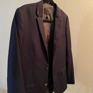 Dark Navy H&M Suit Jacket Slim Fit